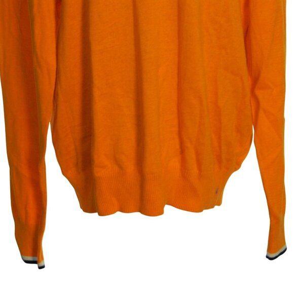 American Eagle Outfitter Men’s Orange Light Knit V-Neck Sweater Size Large - Picture 7 of 10